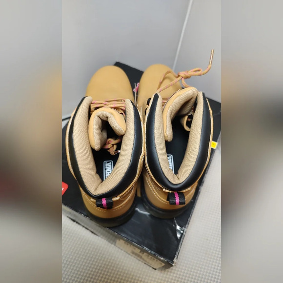 Brahma Women's Size 9.5 Combustion 6" Steel Toe Work Boots Wheat - Picture 5 of 5